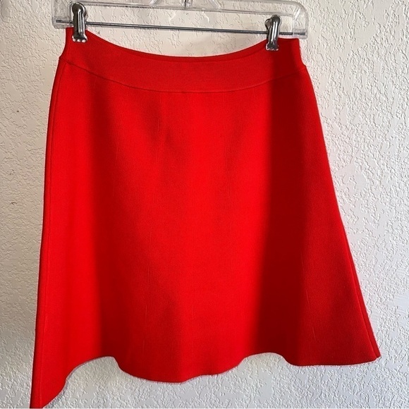 ASO Cheryl Blossom Riverdale A.L.C Bright Coral Orange Knit A-line Skirt Medium - Picture 4 of 7